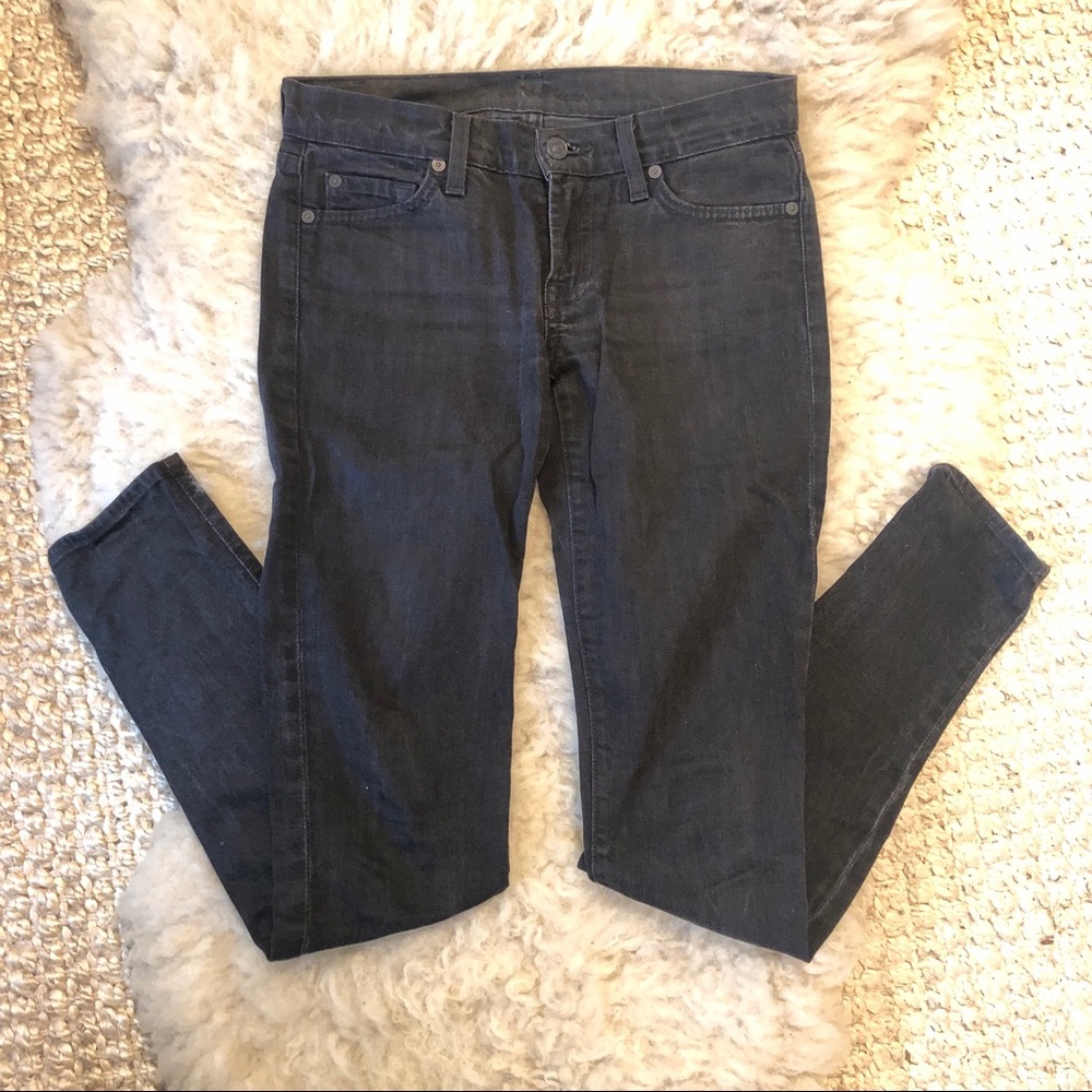 7 for all Mankind “Joyce” dark blue skinny jeans